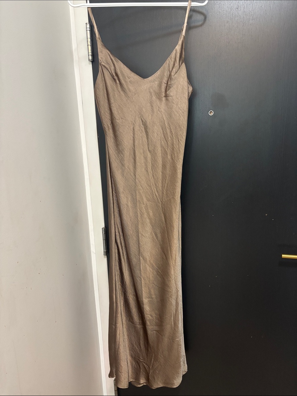 OAK + FORT Slip Maxi Dress in Taupe